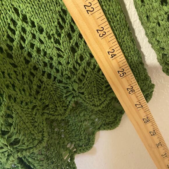 BCBG Maxazria Green Knit Button Cardigan Sweater Boho Detail Plus Size 1X - Picture 9 of 9